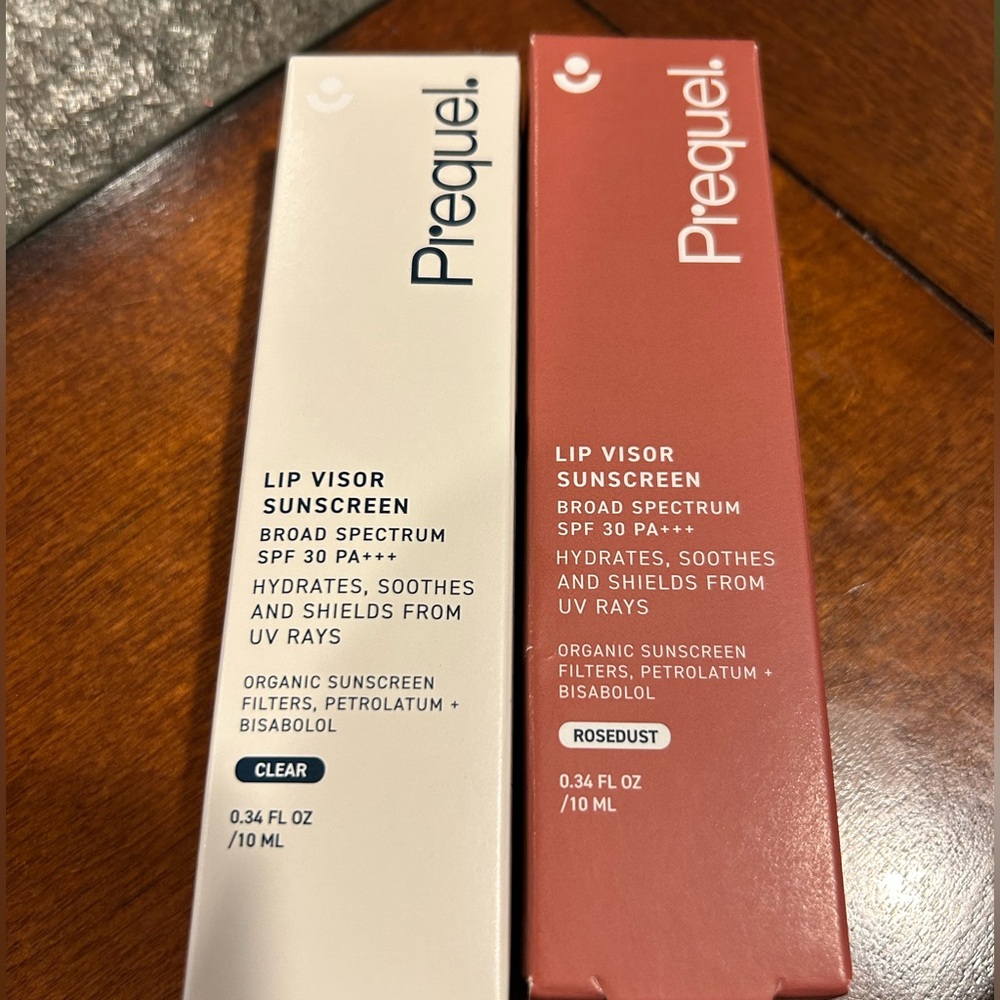 Prequel SPF Lip Visor lip gloss 2 pack new in box